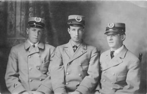 J40/ Victor Colorado RPPC Postcard c1910 Firemen? Trolley Conductors?  276