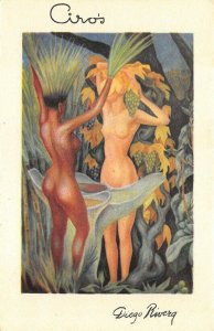 Ciro's Two Nude Women Diego Rivera Mexico Postcard