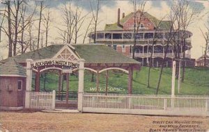 Illinois Rock Island Street Car Waiting Room Black Hawks Watch Tower 1914