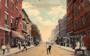 Rondout New York The Strand View looking North from Broadway Postcard U561