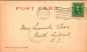 Vtg Postcard 1905 UDB Washington DC - Pennsylvania Avenue Street View Trollies