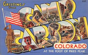 Camp Carson, Colorado USA Large Letter Military Unused 