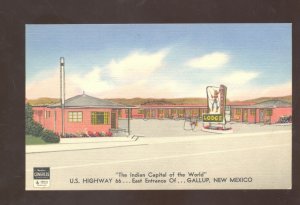 GALLUP NEW MEXICO ROUTE 66 LARIAT LODGE INDIAN CAPITAL OF THE WORLD POSTCARD