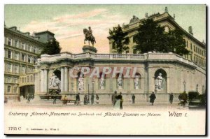 Vienna Wien - Austria - Austria - Albrecht von Zumbusch Monument und Brunnen ...