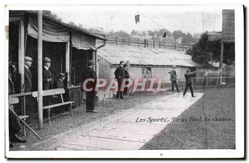 Old Postcard Shooting shotgun