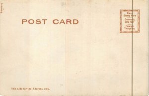 MAN WITH APES TO LEFT & RIGHT HOLD TO LIGHT NOVELTY POSTCARD (c.1905)