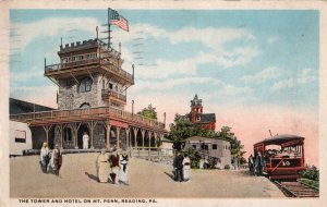 12461 Tower & Hotel on Mount Penn, Reading, Pennsylvania 1918