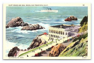 Cliff House And Seal Rocks San Francisco Calif. California Postcard