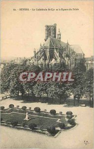 Old Postcard Nevers The Cathedral and the Palace Square