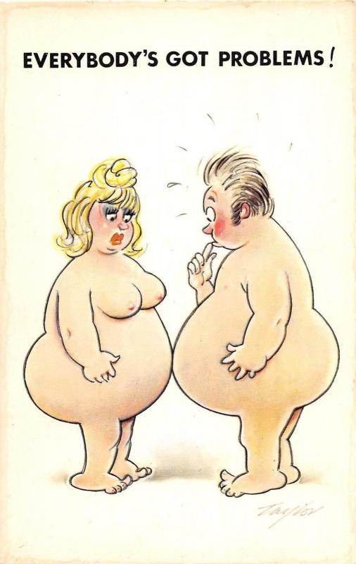 D62/ Nude Comic Bamforth Risque Postcard c1940s Boobs Woman ...