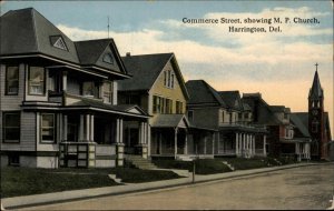 Harrington Delaware DE Commerce St. Homes c1910 Postcard