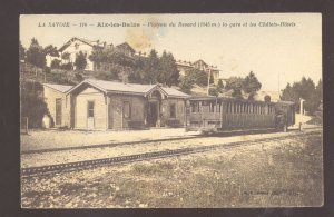 LA SAVOIR AIX-LES-BAINS RAILROAD DEPOT TRAIN STATION FINTATE POSTCARD 1908