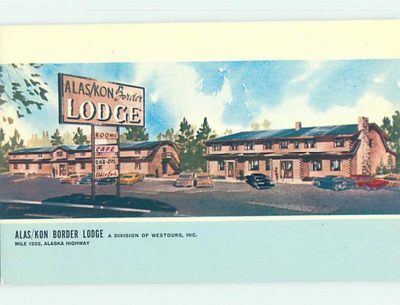 Pre-1980 LODGE MOTEL SCENE Alaskon Border Lodge - Beaver Creek Yukon YT AE0686