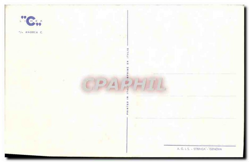 Postcard Old Linea Andrea Ship Boat