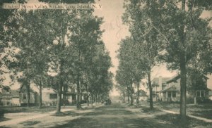 Vintage Postcard 1936 Oxford St. Valley Stream Residential Long Island New York