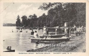 Everyday Sport - Sackett Lake, New York NY Postcard