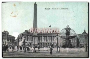 Old Postcard Paris Place De La Concorde