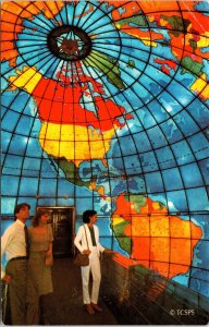 Mapparium Western Hemisphere Boston Massachusetts MA Postcard PM W Dennis MN WOB 