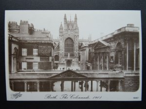 Somerset 2 x BATH MILSOM STREET & COLONNADE Reproduction Postcard c1901 by Frith