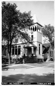 First Methodist Church Real Photo Tomah WI 