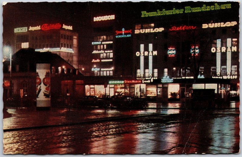 Nachlitches Frankfurt Am Main An Der Hauptwache Germany Plaza Postcard