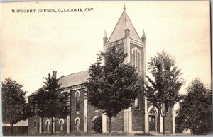 Postcard Ontario Caledonia Methodist Church Built in 1877 ~1910 K68