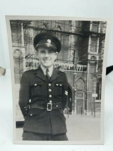 Vintage Netherlands Photo of A serviceman in Delft Holland 1948 102mm x 76mm