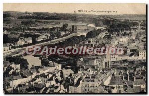 Old Postcard Meaux panorama