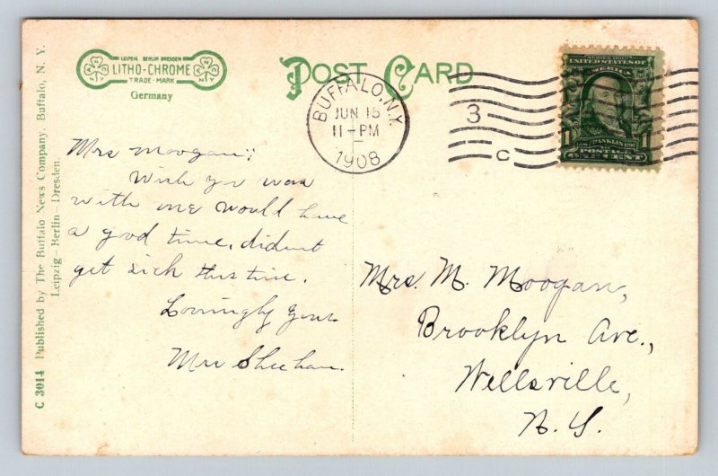 1908  Jack Knife Bridge   Harbor   Buffalo  New York   Postcard