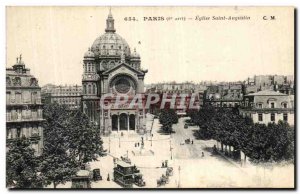 Old Postcard Paris Church of Saint Augustine