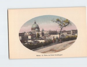 Postcard S. Pietro da Porta Cavalleggeri Rome Italy