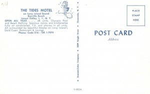 Vintage Postcard The Tides Motel Long Island Sound Bayville Beach New York NY 