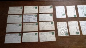 18 Post cards from 1900 to 1915 Many Embossed