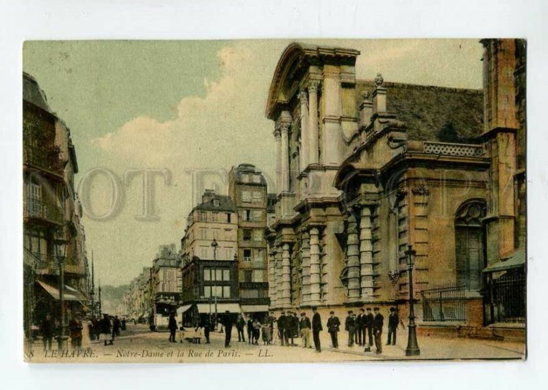 3089504 FRANCE Havre Notre-Dame et la Rue de Paris Vintage RPPC