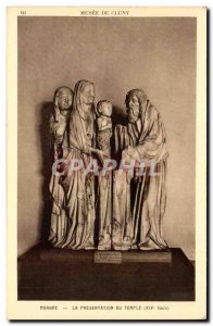 Old Postcard Paris Museum Marble deCluny The presentation in the temple