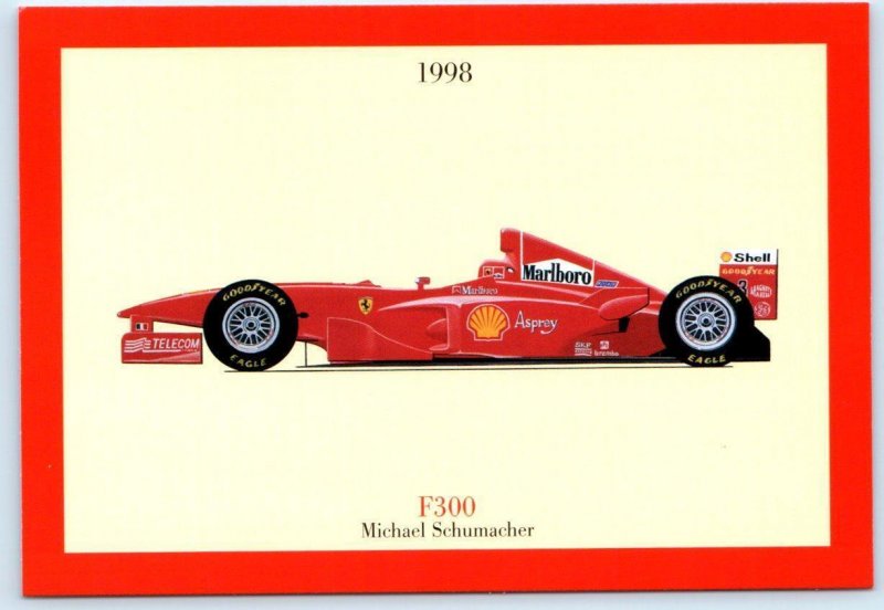 MICHAEL SCHUMACHER Race Car Driver FERRARI 1998 Advertising 4x6 Modern Postcard