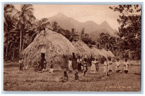 Fiji Postcard A Mountain Village Fijian Amongst The Hills c1910 Tuck Art