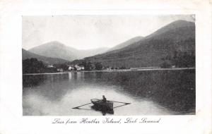 LUSS SCOTLAND UK VIEWED FROM HEATHER ISLAND IN LOCH LOMOND POSTCARD 1910s