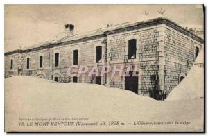 Old Postcard Mont Ventoux Vaucluse Observatory under snow