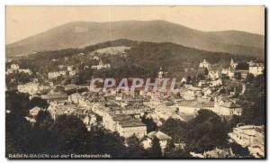 Old Postcard Baden Baden von der Ebersteinstrabe