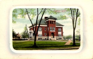 Hadley, Massachusetts -  View of the Grammar School - Embossed - c1908