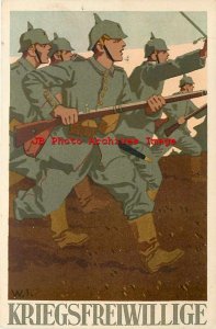 German Military Propaganda, Signed W.I., Kriegsfreiwillige, War Volunteers