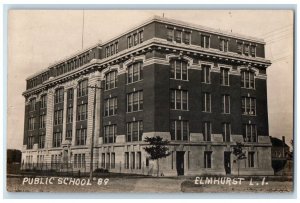1910 Public School Building 89 Elmhurst Long Island NY RPPC Photo Postcard 