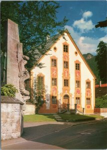 postcard  Obergammergau Germany War Memorial and Forest House