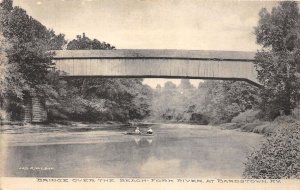 J62/ Bardstown Kentucky Postcard c1910 Covered Bridge Beach Fork River 67