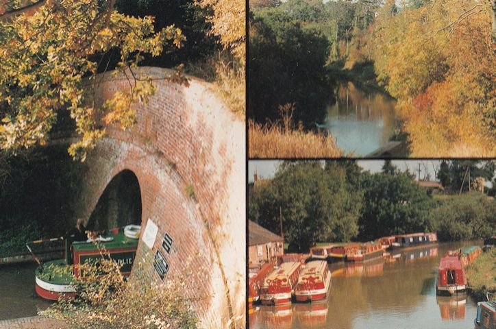 Stoke Bruerne Blisworth Northampton Grand Union Canal Postcard