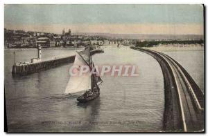 Old Lighthouse Postcard Boulogne sur Mer General view taken from the west pie...