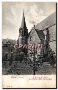 Liguge - L & # 39Abbaye St Martin - L & # 39Eglise Old Postcard