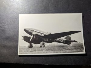 Mint England Aviation RPPC Postcard 1934 Australia Air Race DH Comet