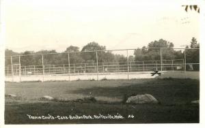 Cass Benton Park 1943 Tennis Courts Northville Michigan RPPC real photo 9885